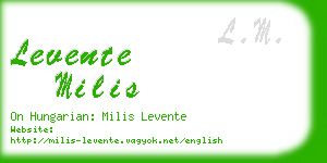 levente milis business card